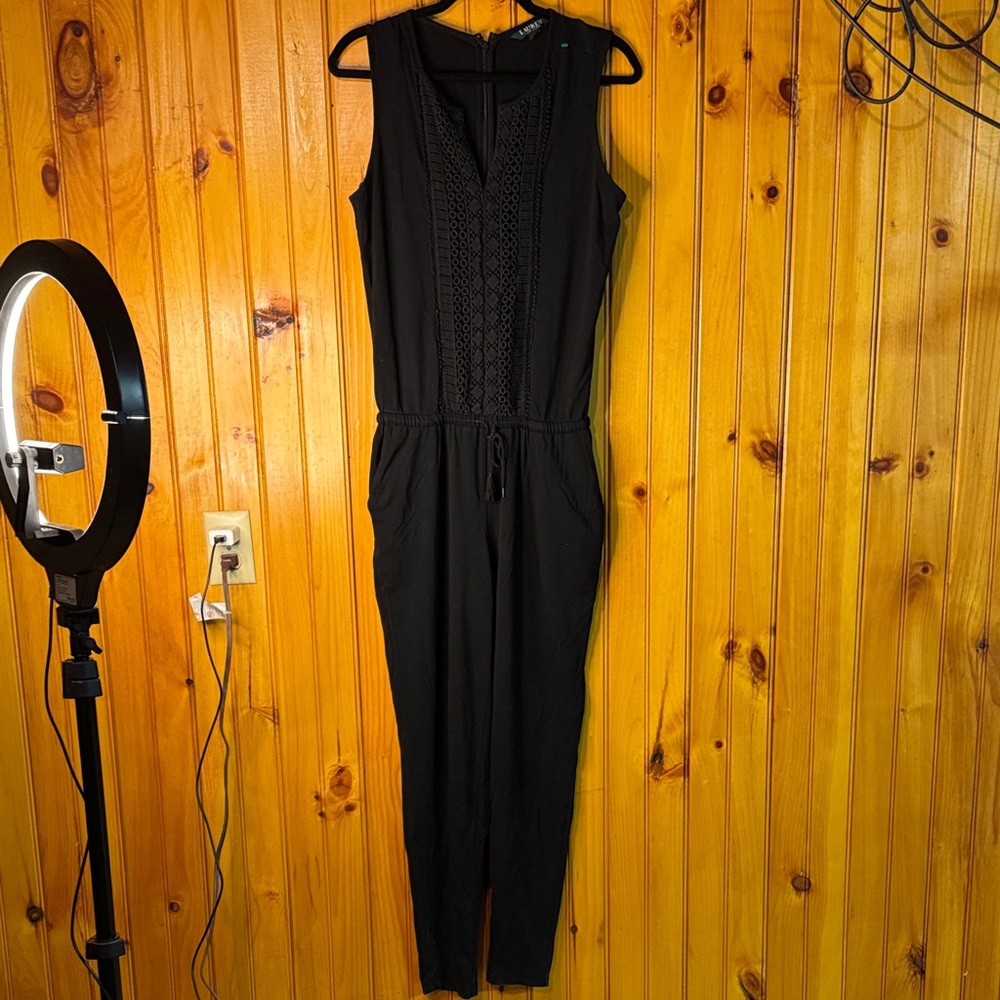 Lauren Ralph Lauren Black Sleeveless Jumpsuit